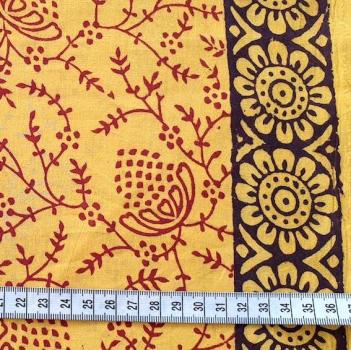 Preview: Hand Block Print aus Indien – YELLOW FLORAL